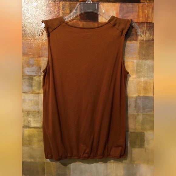 ANN TAYLOR LOFT Sleeveless Top W/ Ruffle Neckline - Picture 7 of 7